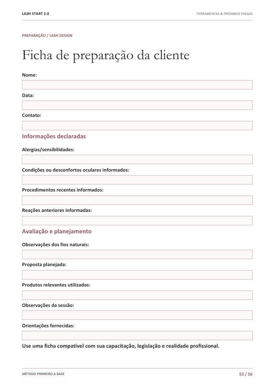 Página real: Ficha da Cliente